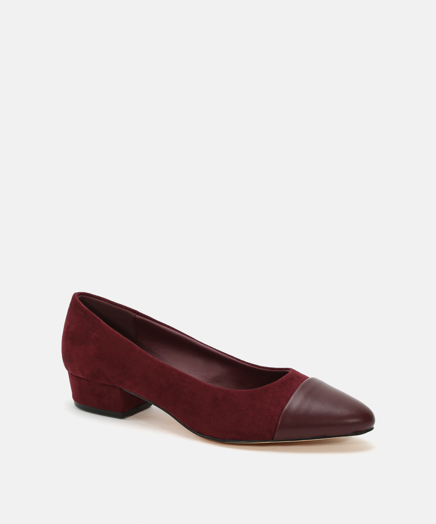 Zapatos tac&oacute;n puntera combinada image number null